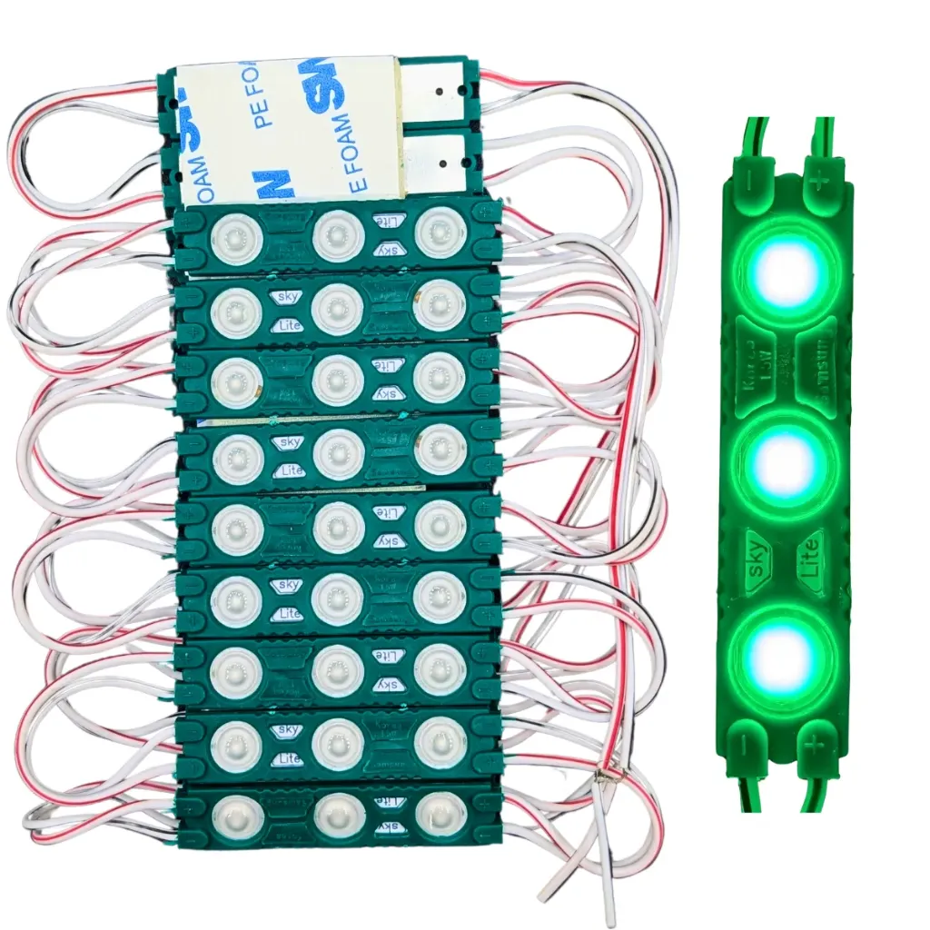 [E-MOD-LUP-3LD-VE] Módulo Lupa 3 Leds 12V (100pzs) (Verde)