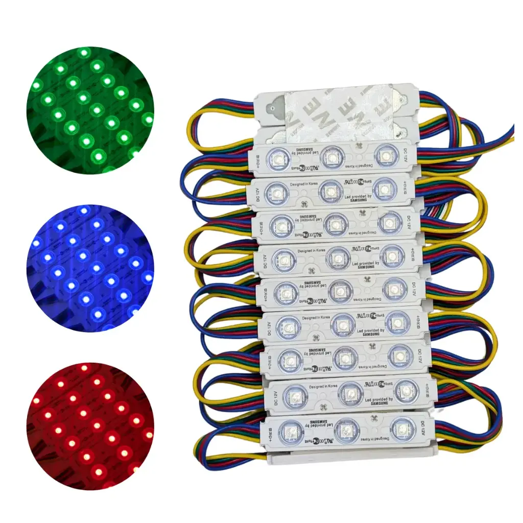 [E-MOD-LUP-RGB-XX] Módulo Lupa 3 leds RGB 12v (100pzs)